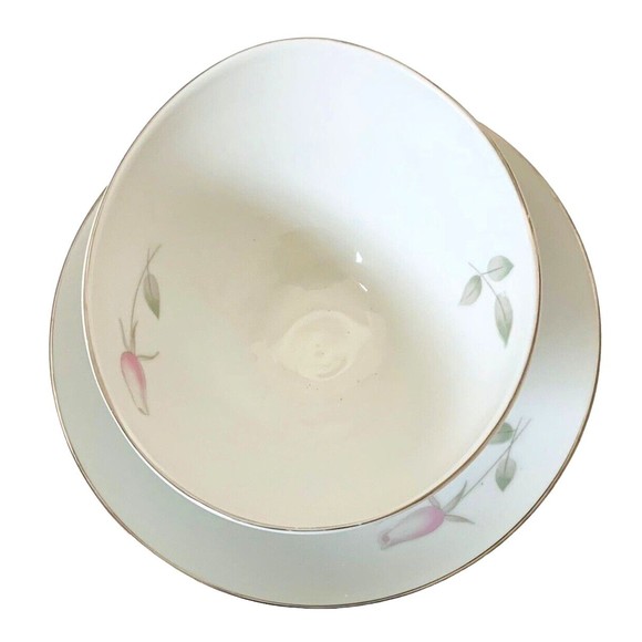 Mikasa Fine China "Roxane" Gravy Boat With Attached Underplate 5563 - Japan - Picture 4 of 6